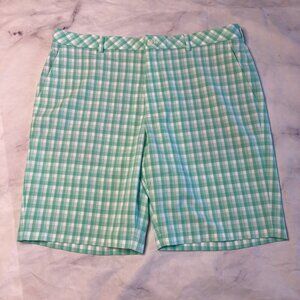 Walter Hagen Blue Check Golf Shorts Mens Size 40 Lightweight Pockets